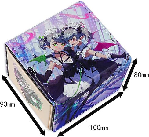 صندوق تجميع بطاقات التداول المغناطيسي من BlackLotos، صندوق تجميع بطاقات التداول المغناطيسي يناسب أكثر من 100 بطاقة YGO مزدوجة الأكمام للبطاقات القابلة للجمع، صندوق بطاقات اللعب (أرجواني) in Kuwait