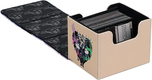 صندوق تجميع بطاقات التداول المغناطيسي من BlackLotos، صندوق تجميع بطاقات التداول المغناطيسي يناسب أكثر من 100 بطاقة YGO مزدوجة الأكمام للبطاقات القابلة للجمع، صندوق بطاقات اللعب (أرجواني) in Kuwait