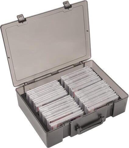 حافظة بطاقات من آر إتش كوم متوافقة مع بي جي إس إيه إف جي إس إيه إف جي إس للتداول الرياضي المتدرجة 80 بطاقة، صندوق تخزين بطاقات بألواح مقاومة للماء مع إسفنج ممتص للصدمات in Kuwait