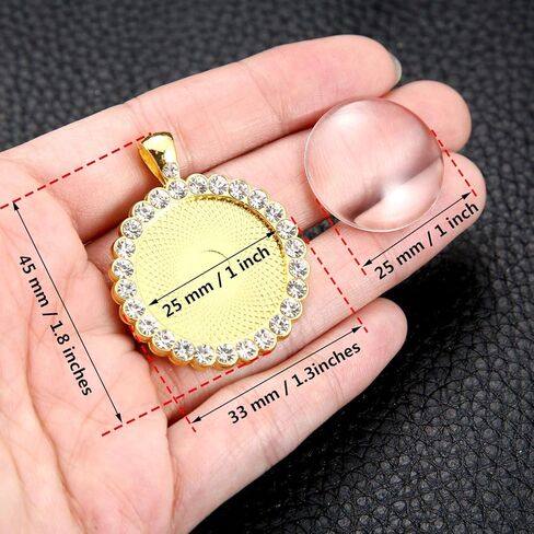 30 قطعة من حجر الراين على شكل حافة قلادة كابوشون مع حجر الراين الشفاف كابوشون لصنع المجوهرات DIY ، 3 ألوان (الذهب ، فضي ، روز ذهبي), زجاج ميتال in Kuwait