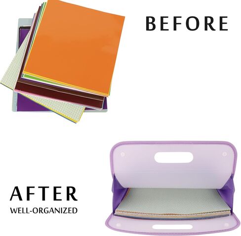 12x12 Paper Storage Organizer,4 Pack Scrapbook Paper/Construction Paper/Vinyl Sheets/A4 Paper/Cutting Mat for Cricut Storage Organizer Craft Supplies in Kuwait