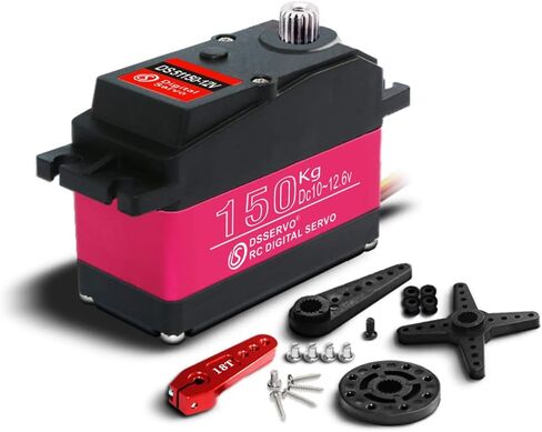 1/5 Large Scale Servo 150kg High Torque HV 18T Steel Gear Waterproof Digital Motor Servos (180 Degree) in Saudi Arabia