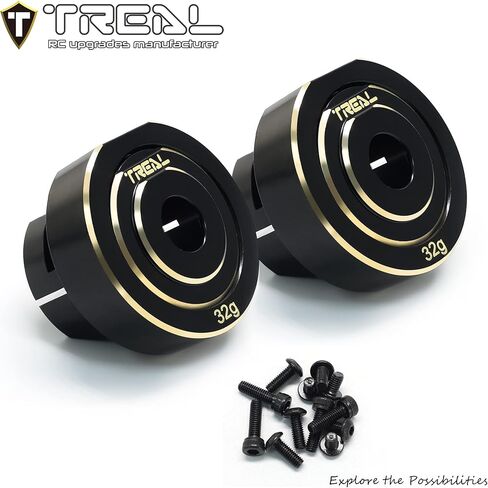 TREAL Brass Rear Axle Counter Weight Upgrades Compatible with 1/10 SCX10 PRO 4WD Kit in Saudi Arabia