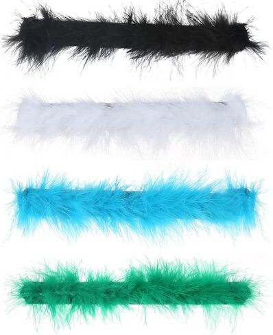 Feather Slap Bracelets, 4Pcs Watch Patting Circle Slap Ring Wrist Decoration Cuff Sleeves Slap Bangle for Party Decoration Mardi Gras Holiday Supplies in Kuwait