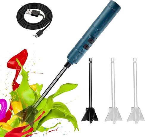 Epoxy Mixer Resin Mixer, Mixer for Resin, Rechargeable Electric Handheld Epoxy Mixer for Minimizing Bubbles, Resin Stirrer for Epoxy, Resin, Epoxy Resin Mixer Pro(Included 4 Pcs Paddles) in Saudi Arabia