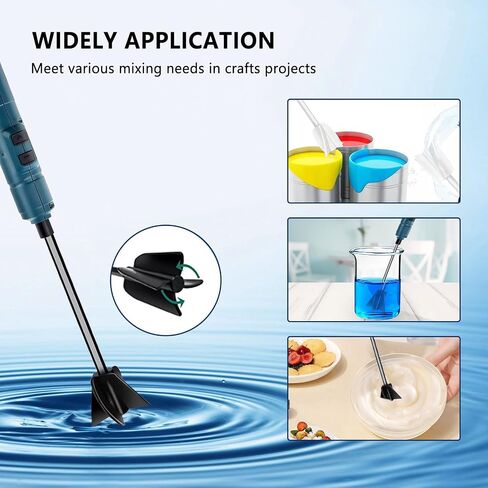 Epoxy Mixer Resin Mixer, Mixer for Resin, Rechargeable Electric Handheld Epoxy Mixer for Minimizing Bubbles, Resin Stirrer for Epoxy, Resin, Epoxy Resin Mixer Pro(Included 4 Pcs Paddles) in Saudi Arabia