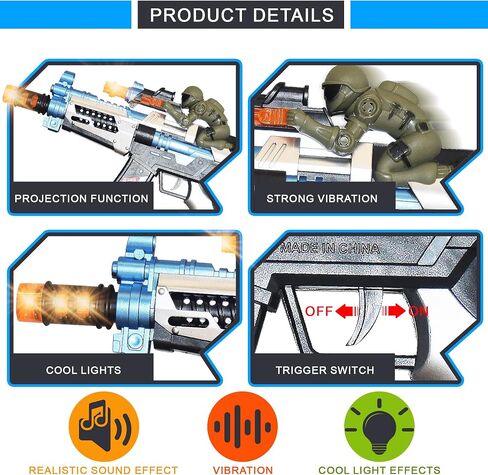 ArtCreativity FuryX Light Up Toy Gun for Kids with Sound & LEDs, 16 Inch in Saudi Arabia