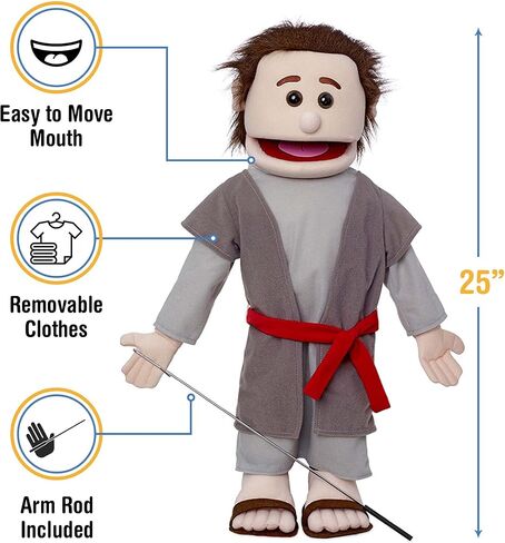25" Shepherd, Full Body Bible Character, Christian Ministry Puppet in Saudi Arabia