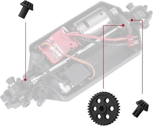 HAIBOXING 1/18th RC Car Spare Parts Spur Gear & Drive Pinions Apply to 2020 Version 18858 & 18868& 18859 (M1812) in Saudi Arabia