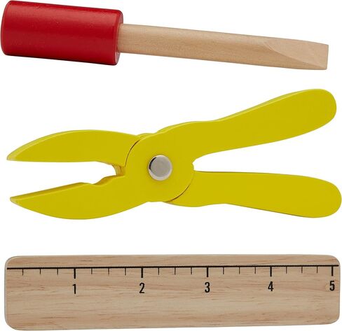 حزام أدوات Top Race¬Æ 10 قطع، حزام أدوات أطفال من القماش السميك مع مجموعة ألعاب بناء أدوات خشبية صلبة للأطفال - أدوات أطفال ألعاب حزام أدوات الأطفال للأولاد الصغار in Kuwait