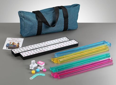 American Mahjong Set 166 Tiles 4 All in One Pusher Rack Combo (Aluminum Case) in Saudi Arabia