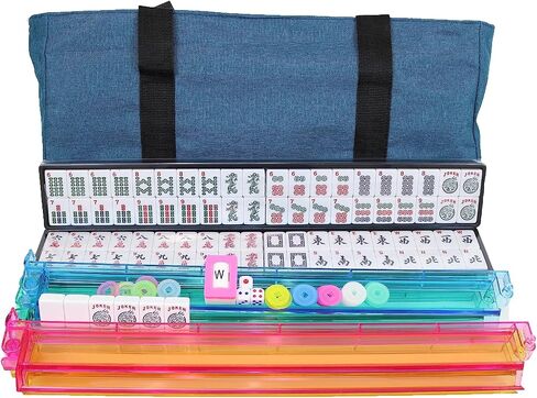 American Mahjong Set 166 Tiles 4 All in One Pusher Rack Combo (Aluminum Case) in Saudi Arabia