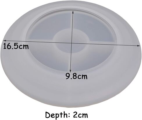 Diameter 6.5 Inch Plate Epoxy Mold Resin Plate Making Silicone Mold, 0.78" Depth in Kuwait