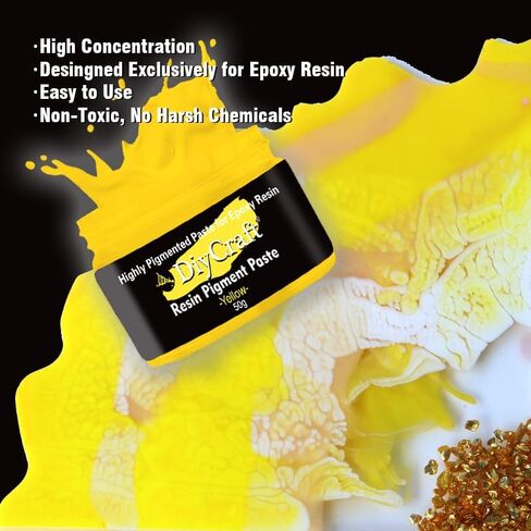 Resin Pigment Paste - Highly Pigmented Paste for Epoxy Resin 50g, Epoxy Resin Supplies for DIY Resin Art Jewelry Making, Concentrated UV Resin Colorant for Woodwork, Crafts (Black) in Saudi Arabia