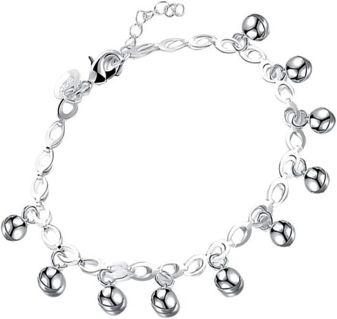 قطعة واحدة من سوار جلجل بيل من توياندونا، مطلي بالفضة الإسترلينية، سوار ساحر من الخرز لحفلات الكريسماس ومستلزمات حفلات الأعياد in Kuwait