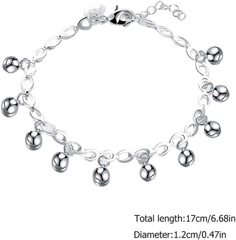 قطعة واحدة من سوار جلجل بيل من توياندونا، مطلي بالفضة الإسترلينية، سوار ساحر من الخرز لحفلات الكريسماس ومستلزمات حفلات الأعياد in Kuwait