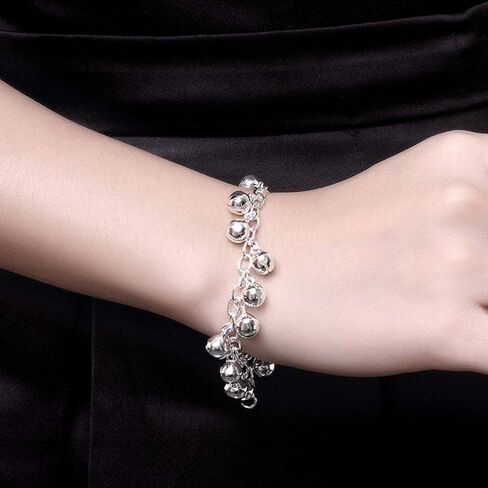 قطعة واحدة من سوار جلجل بيل من توياندونا، مطلي بالفضة الإسترلينية، سوار ساحر من الخرز لحفلات الكريسماس ومستلزمات حفلات الأعياد in Kuwait