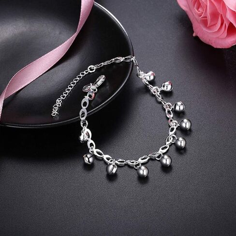 قطعة واحدة من سوار جلجل بيل من توياندونا، مطلي بالفضة الإسترلينية، سوار ساحر من الخرز لحفلات الكريسماس ومستلزمات حفلات الأعياد in Kuwait