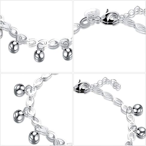 قطعة واحدة من سوار جلجل بيل من توياندونا، مطلي بالفضة الإسترلينية، سوار ساحر من الخرز لحفلات الكريسماس ومستلزمات حفلات الأعياد in Kuwait