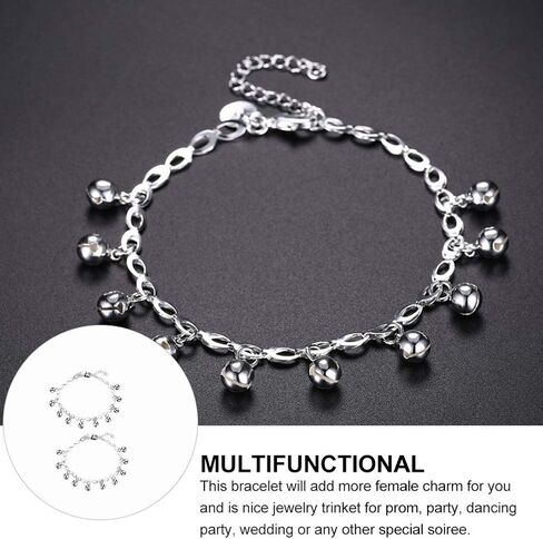 قطعة واحدة من سوار جلجل بيل من توياندونا، مطلي بالفضة الإسترلينية، سوار ساحر من الخرز لحفلات الكريسماس ومستلزمات حفلات الأعياد in Kuwait