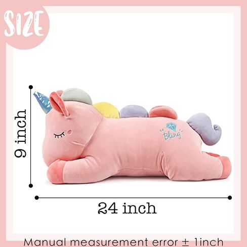 ARELUX 14in Cute Blue Giant Stuffed Unicorn Plush:Soft Animal Hugging Pillow Stuffed Animal, Big Body Plushie,Large Unicorn Toy Room Decor Friends Family Member in Kuwait