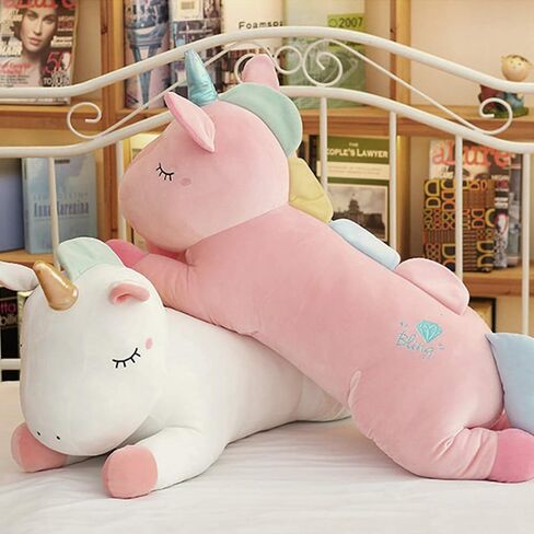 ARELUX 14in Cute Blue Giant Stuffed Unicorn Plush:Soft Animal Hugging Pillow Stuffed Animal, Big Body Plushie,Large Unicorn Toy Room Decor Friends Family Member in Kuwait