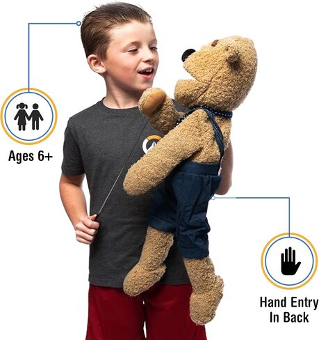 28" Silly Bear w/ Arm Rod, Full Body, Ventriloquist Style, Animal Puppet in Saudi Arabia