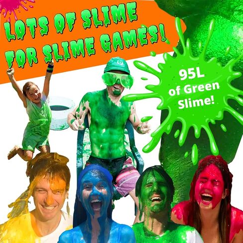 PARTY GOAT Instant Green Slime Powder, Bulk 25 Gallon Kit, Just Add Water in Saudi Arabia