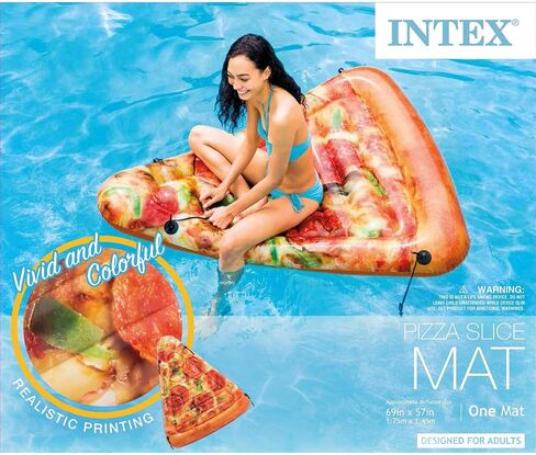 Intex Pizza Slice Inflatable Mat with Realistic Printing, 69in X 57in in Saudi Arabia