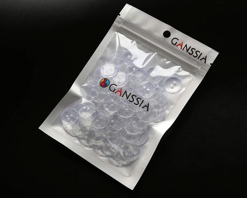 GANSSIA 9 مم (11/3 بوصة) أزرار شفافة صغيرة الحجم من الراتنج مع فتحتين، زر شفاف صغير الحجم لخياطة القميص DIY سكرابوكينغ، حزمة من 500 قطعة in Kuwait