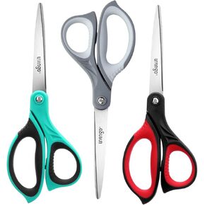 LIVINGO Sharp Scissors Bulk: 24 Pack of Scissors Set All Purpose Heavy Duty for Office Home Middle High School Classroom Teacher Supplies Craft Cutting Paper Fabric Sewing, Comfortable Grip, 8.5 Inch
