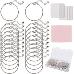 Fesorsi 10pcs Snake Bracelet Chain for Jewelry Making Supplies, Copper Charm Bracelet Heart Shape Expandable for DIY, Gold Adjustable Bracelet Chain Extender String with Clasp for Women