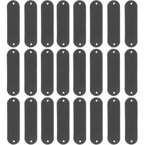 MILISTEN 100Pcs DIY Blank Leather Labels, Handmade PU Leather Tags, Embossed Clothing Tag with Holes for Jeans Bags Shoes Hat Jewelry Making Crafts, Sewing Clothing and More, Brown