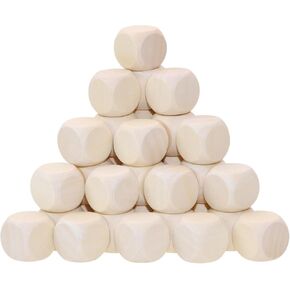 Shapenty Wooden Round Cornered Blank Dice Cubes for Classroom Board Games DIY Sticker Math Counting Teaching Party Favor Alphabet Number Puzzle Square Building Block Custom Dice Making, 70PCS (12mm) in Kuwait