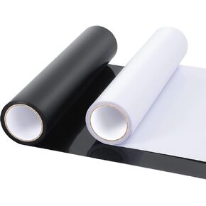 فينيل لاصق دائم أسود وأبيض، بكرتان 30.48 سم × 6.09 متر مع ورق نقل شفاف، غير لامع in Kuwait
