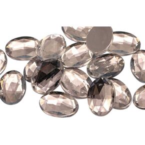 Allstarco 25x18mm 1" Large Flat Back Oval Acrylic Rhinestones Cosplay Gems Plastic Jewels Embelishments DIY Crafts Cosplay for Crafts - 60 Pieces (Assorted Colors)