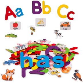 Craftstory 130 Pcs Alphabet Learning Toys Letters-Felt Montessori Board for Toddlers with Flashcards Preschool Spelling Vocabulary Activities Educational Toys for 3 Year Old in Kuwait