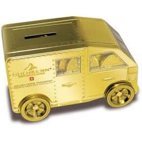 Goldkenn Armored Truck Coin Swiss Bank Filled with Chocolate Coins 6.35 Oz. in Saudi Arabia