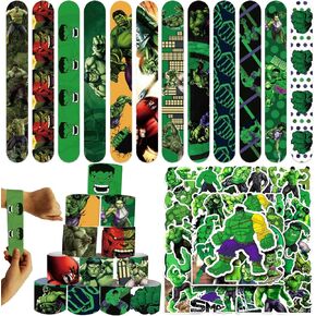 86 قطعة من هدايا حفلات الهالك، سوار هالك سلاب، لوازم حفلات اعياد الميلاد، تتضمن 36 قطعة من الاساور و50 قطعة من الملصقات لمستلزمات الحفلات ذات الطابع الهالك in Kuwait