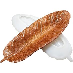 1pc Feather Shaped Silicone Coaster Mold Making Resin Tray, Epoxy Resin Trinket Dish Molds, Ring Holders Jewelry Tray (M0007)