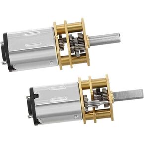 12V 600RPM Miniature DC Gearwheel Gear Motor with Full Metal Gearbox Motor GA12-N20 Shaft for Robot Models, RC Cars, DIY Toys - (2 PCS)
