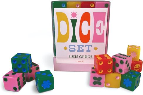 ban.do Game Night! 48 Piece Dice Set, 4 Different Colored Dice, Standard Dice for Board Games and Card Games in Saudi Arabia