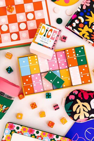 ban.do Game Night! 48 Piece Dice Set, 4 Different Colored Dice, Standard Dice for Board Games and Card Games in Saudi Arabia
