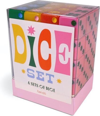 ban.do Game Night! 48 Piece Dice Set, 4 Different Colored Dice, Standard Dice for Board Games and Card Games in Saudi Arabia