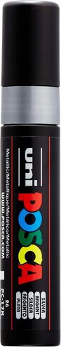 uni-ball uni Posca 186302 – Markers with Extra Wide Rectangles Tips, Set of 2, Black/White in Saudi Arabia