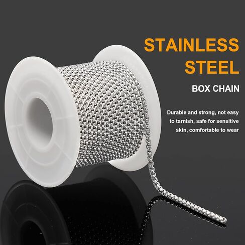 KYUNHOO 16.4 Feet Gold Plated Stainless Steel Jewelry Making Chains 4mm Circle Link Chain Bulk for Women Bracelet Necklace DIY Crafts Jewelry Supplies with Jump Rings and Lobster Clasps in Kuwait