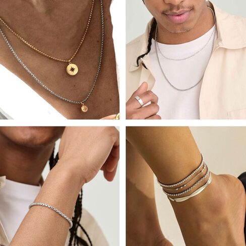 KYUNHOO 16.4 Feet Gold Plated Stainless Steel Jewelry Making Chains 4mm Circle Link Chain Bulk for Women Bracelet Necklace DIY Crafts Jewelry Supplies with Jump Rings and Lobster Clasps in Kuwait
