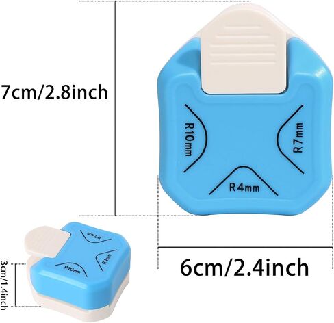 3 Way Corner Rounder Punch,3 in 1 Corner Rounder Punch,Round Corner Trimmer Cutter for Card Photo Paper，business cards， gift card and DIY filmy Plastic card， 4mm 7mm 10mm Craft Corner Punch Paper Cutter for Scrapbooking Supplies in Saudi Arabia