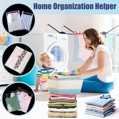 أكياس سيلوفان ذاتية الغلق مقاس 12 × 16 بوصة من Easytle، أكياس ملابس شفافة ذاتية اللصق، أكياس هدايا تشيلو، أكياس بولي بلاستيكية للملابس، قمصان، تغليف هدايا الحفلات، أعمال فنية (20 قطعة) in Kuwait