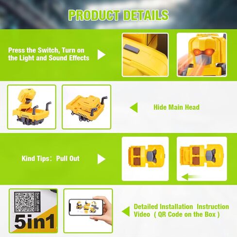 ألعاب STEM للأولاد من عمر 5 6 7 8 9 سنوات مع مجموعة ألعاب روبوت تيك بارت مع [أصوات روبوت وأضواء وامضة] - ألعاب بناء 5 في 1 للأطفال في سن 8 إلى 12، مجموعة بناء مثالية للأولاد والبنات in Kuwait
